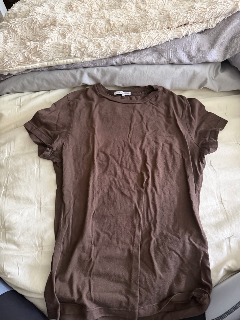 James Perse Brown Short Sleeve Tee